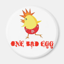 One Bad Egg Punk Rock Easter Chick Magnet