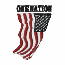 one flag one nation ! embroidered shirt