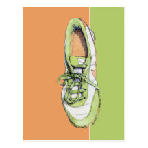 One Green Sneaker Postcard