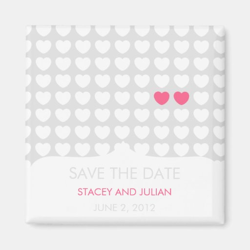 One in a Million Hearts Save the Date Magnet