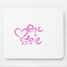 One Love Logo Mouse Pads