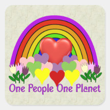 One Planet One People Stickers
