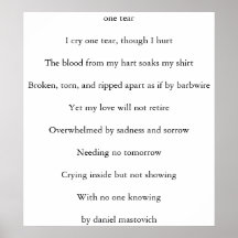 one tear print