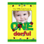 ONEderful Ladybug 1st Birthday Custom Invitations