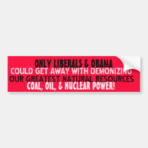 ONLY LIBERALS & OBAMA COULD DEMONIZE OUR BUMPER STICKERS