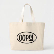 oops oval tote bags