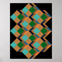 Op-Art (optical geometrical art) Print