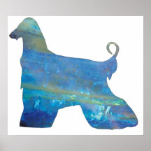 Opal Afghan Hound Poster Print