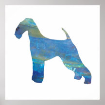 Opal Airedale Terrier Poster Print