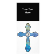 Opal & Diamond Jewel Cross Rack Card