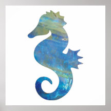 Opal Sea Horse Poster Print