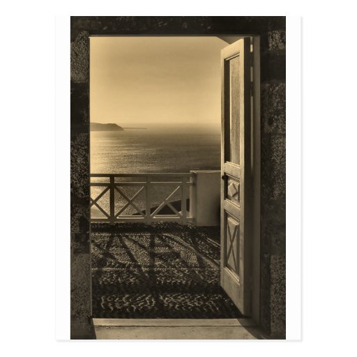 Open door-Retro Postcards