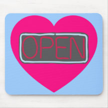 open heart mousepad