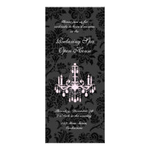 Open House Black Victorian Damask Announcement