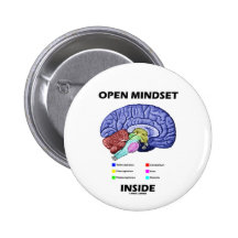 Open Mindset Inside (Anatomical Brain) Pinback Buttons
