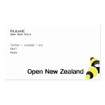Open New Zealand business cards