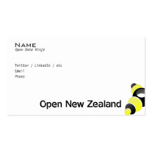 Open New Zealand business cards
