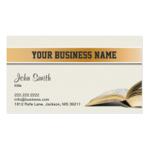 Opened Book Business Card