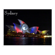 opera house colours postcard