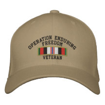 Operation Enduring Freedom Veteran Embroidered Baseball Caps
