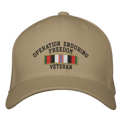 Operation Enduring Freedom Veteran Embroidered Baseball Caps