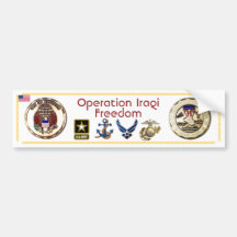 OPERATION IRAQI FREEDOM-U.S.A. BUMPER STICKER