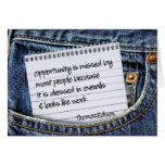Opportunity Inspirational Greeting Note Card