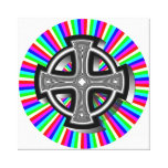 Optical Celtic Cross Wrapped Canvas Print