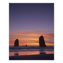 OR, Oregon Coast, Cannon Beach, seastacks at 2 Photo