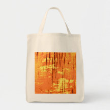 Orange Abstract Graphic with Dark Lines. Tote Bag