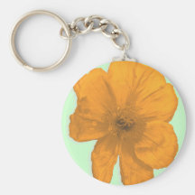 Orange Aid/ PopArt Flower Key Chain