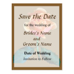 Orange and Pink Rose Save the Date Post Cards