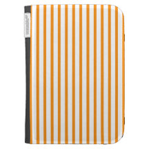 Orange and White Stripes Case For The Kindle