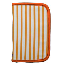Orange and White Stripes Folio Planners