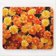 Orange and Yellow Mums Mouse Pads