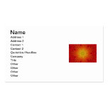 Orange and Yellow Sun/Star/Heart Mandala Business Cards