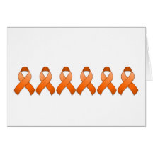 Orange Awareness Ribbon Card