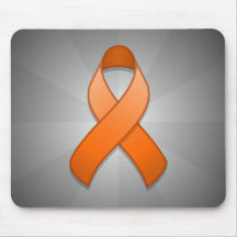 Orange Awareness Ribbon Mousepad