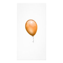 Orange Balloon Photo Card