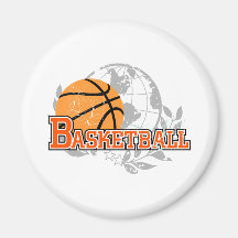 Orange Basketball T-shirts and Gifts Fridge Magnet