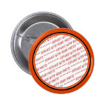 Orange & Black (Halloween Colours) Trimmed Templat Buttons