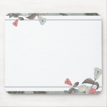 Orange blossom and floral design mouse pads