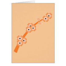 Orange Blossom Spray Greeting Cards