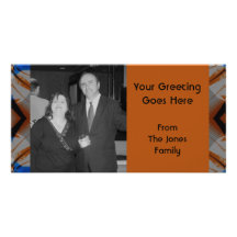 orange brown pattern photo cards