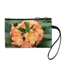 Orange Bush Lily Flower or Natal Lily Coin Wallets