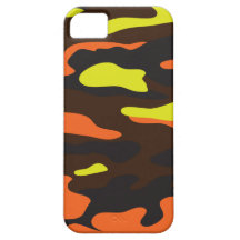 Orange Camo iphone case iPhone 5 Case