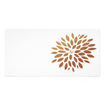 Orange Chrysanthemum Picture Card