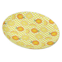 Orange Citrus-Fruit Picnic #2 Plates