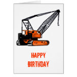 Orange Construction Crane Cards