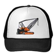Orange Construction Crane Hats